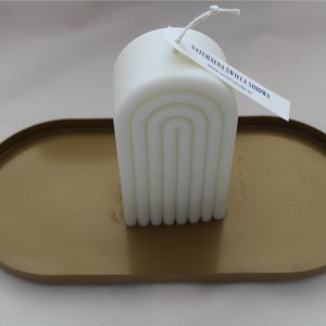 Świeca sojowa naturalna dekoracyjna Tęcza Łuk Wysoki 220g - Your Candle 