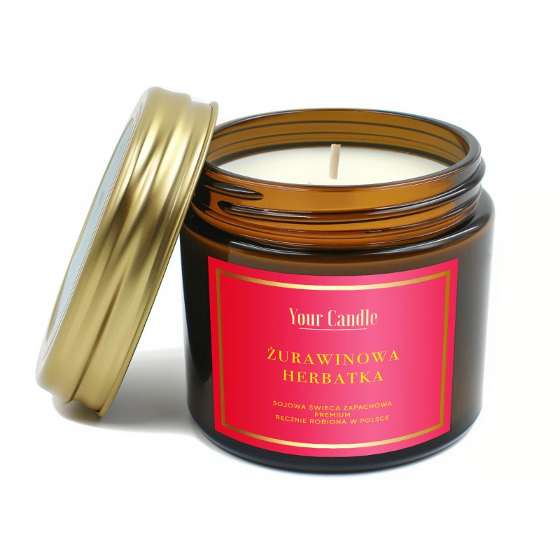 Swieczki 120 ml bawełniany knot PREMIUM - Żurawinowa Herbatka.jpg