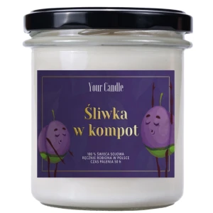  Świeca zapachowa sojowa Śliwka w kompot 300ml- Your Candle