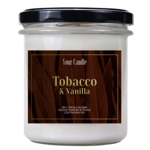 Świeca zapachowa sojowa Tobacco&Vanilla 300ml - Your Candle 