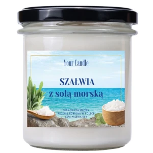 Świeca zapachowa sojowa Szałwia z solą morską 300ml - Your Candle  