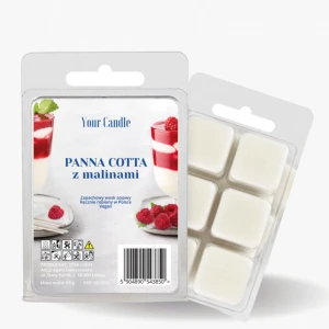 Zapachowy wosk sojowy Panna cotta z malinami 60g - Your Candle  