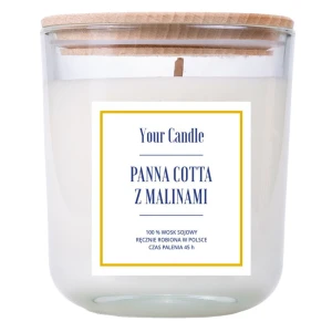 Zapachowa świeca sojowa Panna cotta z malinami 210ml - Your Candle