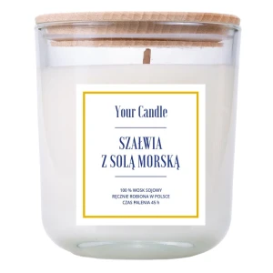 Świeca zapachowa sojowa Szałwia z solą morską 210ml - Your Candle  