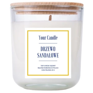 Świeca zapachowa sojowa Drzewo sandałowe 210ml - Your Candle  