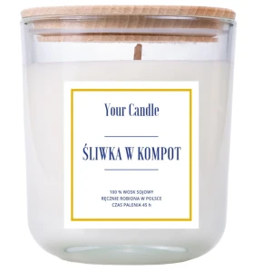 Świeca zapachowa sojowa Śliwka w kompot 210ml - Your Candle 