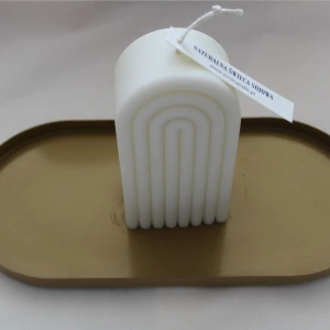 Świeca sojowa naturalna dekoracyjna Tęcza Łuk Wysoki 220g - Your Candle 