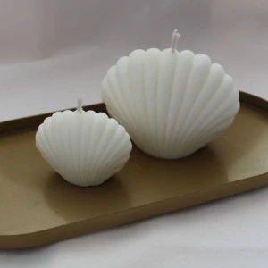 Zestaw - Świeca sojowa naturalna dekoracyjna Muszla Duża 140g i Muszla Mała 40g - Your Candle   