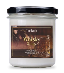 Świeca zapachowa sojowa Whisky&Jazz 300ml-Your Candle