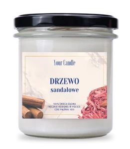 Świeca zapachowa sojowa Drzewo sandałowe 300 ml- Your Candle  