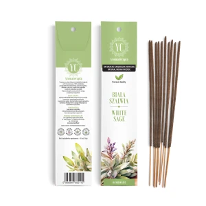 NATURALNE KADZIDŁA INDYJSKIE BIAŁA SZAŁWIA 10szt.(16g)- Your Candle